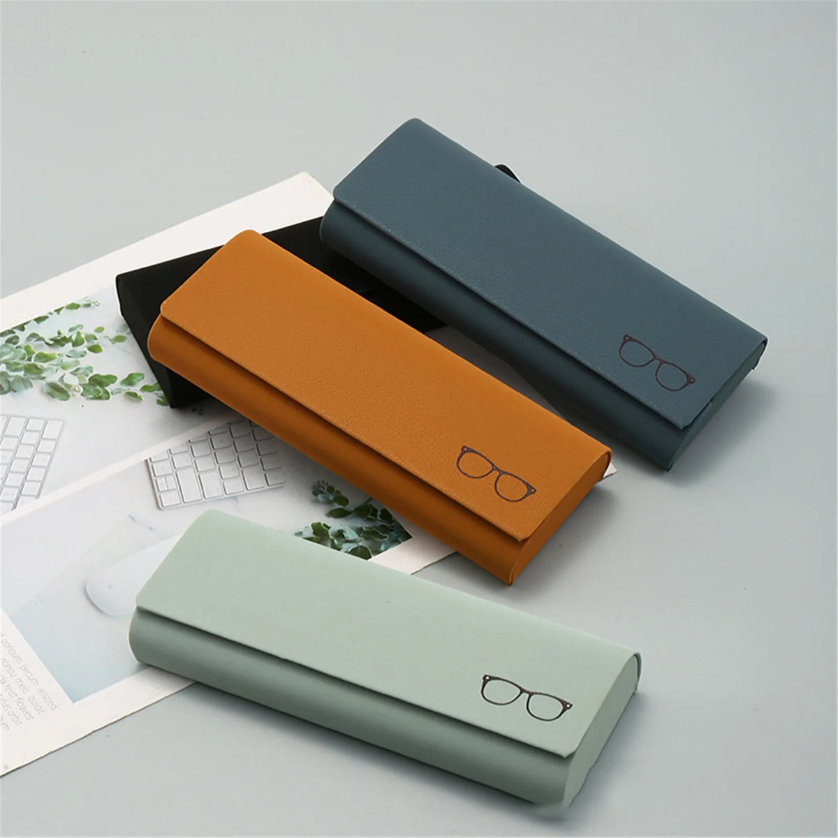 PU Leather Glasses Case: Men Women Sunglasses Myopia Presbyopia Storage Box - Portable Anti-Pressure Eyeglasses Bag, Eyewear Accessory