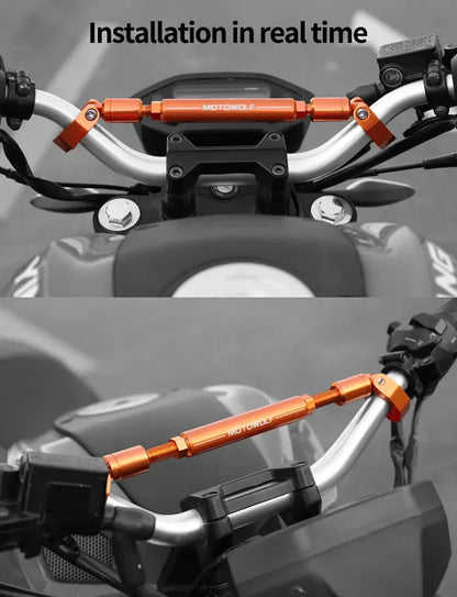 22mm CNC Aluminum Motorcycle & Scooter Crossbar – Reinforced Mount Bracket for Phone, GPS, Spotlight & Headlights