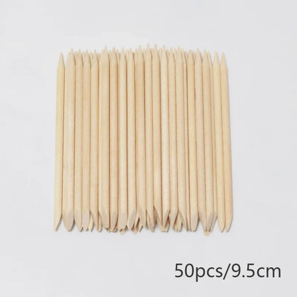 Lurayee Orange Wood Nail Cuticle Pusher – Manicure Tool for Nail Art, Gel Polish, and Nail Design