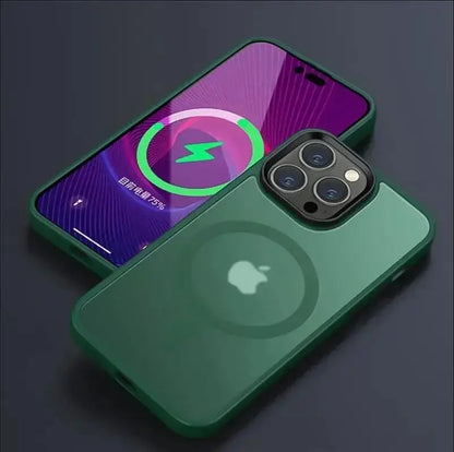 Matte Translucent Frosted iPhone Case - Magnetic MagSafe Shockproof Cover for iPhone 15, 14, 13, 12 & 11 Pro Max