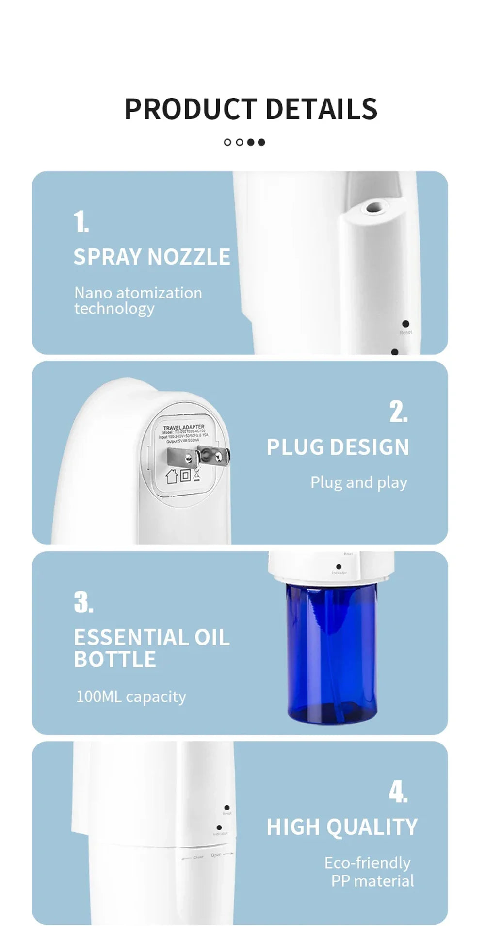 Plug-in Wall Fragrance Diffuser - Hotel Air Freshener, Bluetooth Essential Oil & Electric Aroma Diffuser Machine