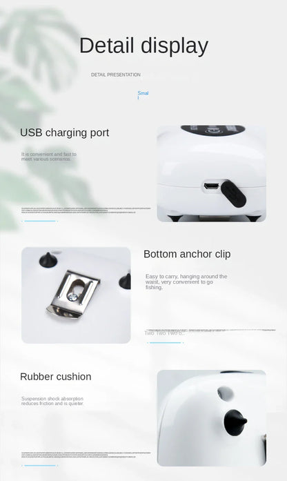 4800mAh USB Aquarium Air Pump - Portable & Ultra Silent Fish Tank Compressor for Indoor/Outdoor Use