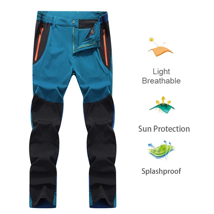 TRVLWEGO Men’s Summer Quick-Dry Waterproof Hiking Pants – Outdoor Trekking, Camping & Fishing Trousers