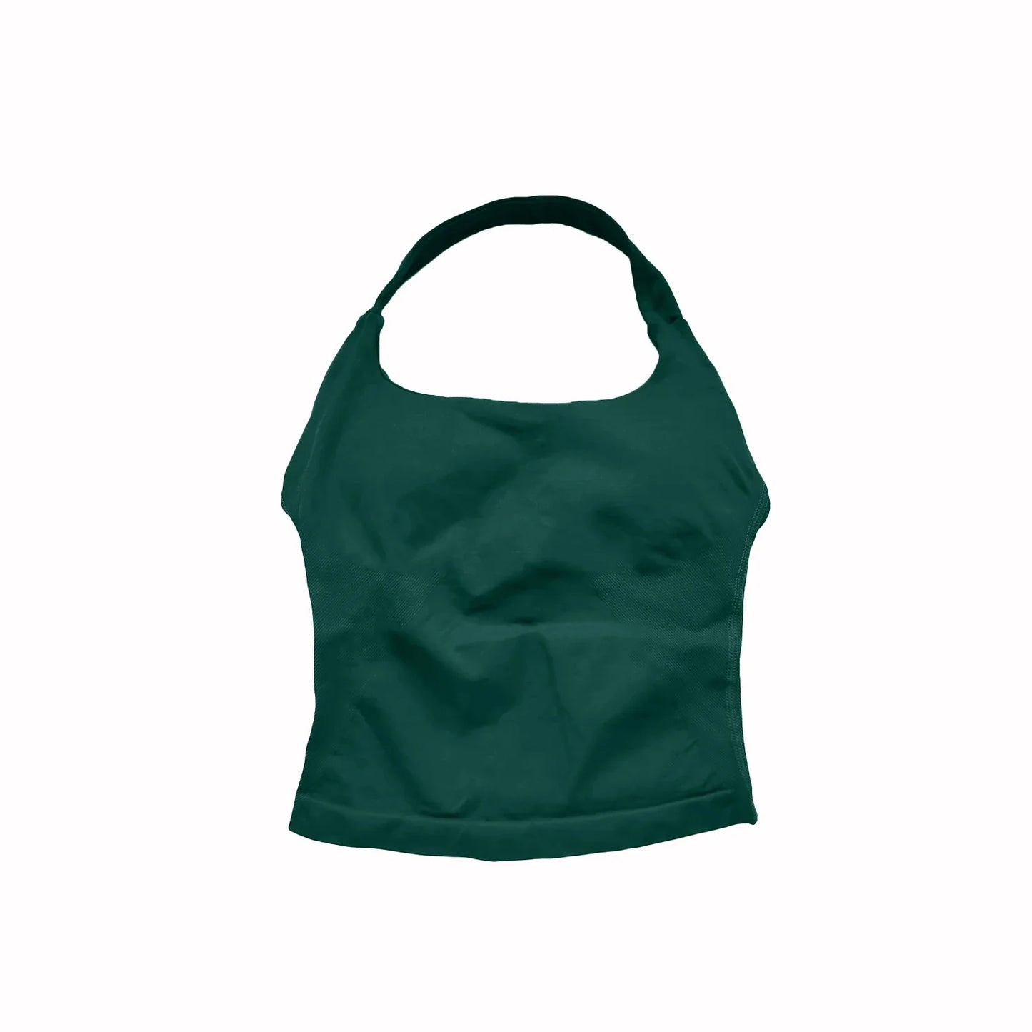 NCLAGEN Women’s Gym Halter Top - Longline Strappy Padded Tank for Yoga, Fitness, Running & Activewear Workouts
