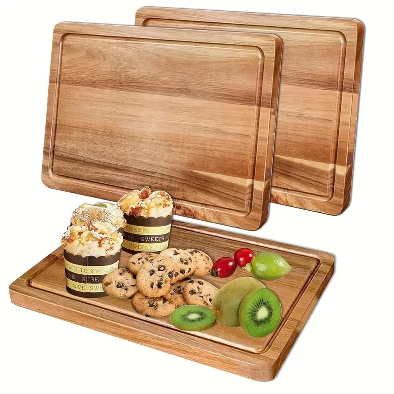 # Beech Walnut Wooden Cutting Board - Durable Kitchen Chopping Block for Cheese, Meat & Food Prep