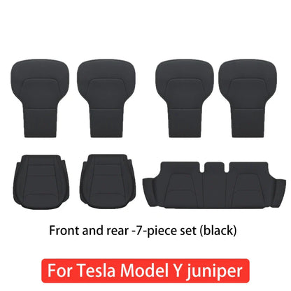 Tesla Model Y Juniper 2025-2026 Ventilated Leather Seat Cushion Cover – Breathable Comfort Interior Accessory