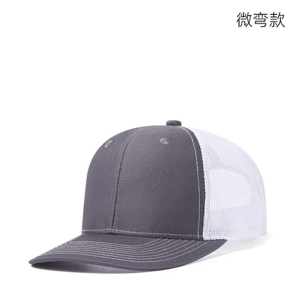 Custom Logo Snapback Hat - Embroidered Mesh Sports Cap for Men & Women, Adjustable Baseball Cap