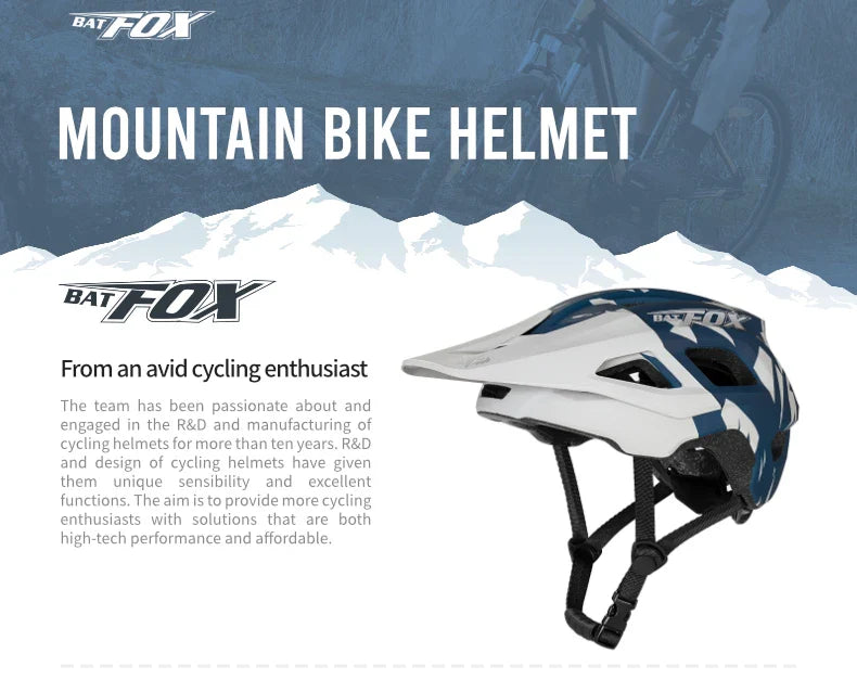 BATFOX MTB Cycling Helmet — Integrally-Molded Mountain Bike Helmet for Speed & Safety