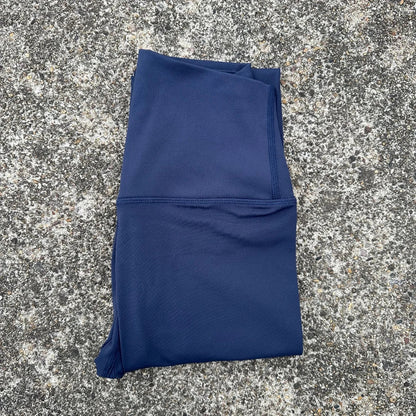 High Waist Women's Yoga Leggings - Solid Color Cropped Gym & Training Pants with Back Pocket