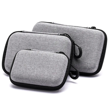 Portable Shockproof Headphone Case – Hard Shell Earphone Bag for Headset, Memory Card & USB Cable Storage