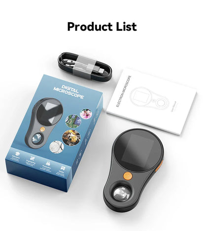 2.0 Inch 500X Digital Microscope - 1080P Video Coin Microscope with Magnifying Glass & 8 LEDs, for Electronics Repair, Windows/Mac