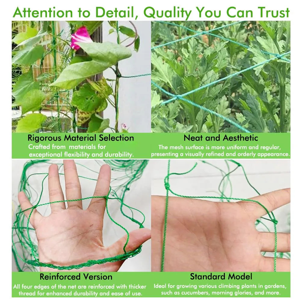 Heavy Duty Garden Nylon Climbing Net – Polyester Vine Support Mesh for Cucumbers, Tomatoes & Grapes
