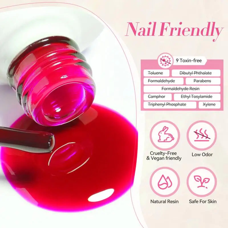 BORN PRETTY 7ml 6Pcs Soda Ice Jelly Gel Nail Polish Set - Gorgeous Full Coverage, Semi-Permanent Soak Off UV Gel Varnish