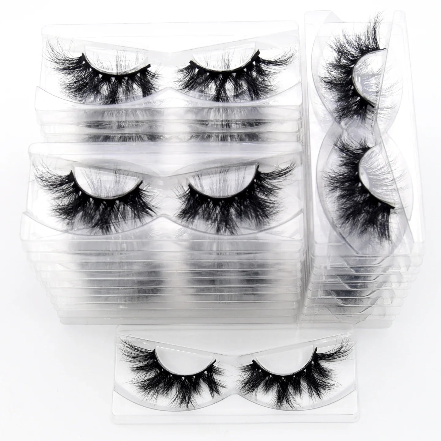 Visofree 3D Mink Eyelashes – 30/40/100 Pairs Handmade Full Strip Lashes with Tray, Cruelty-Free False Lashes for Makeup