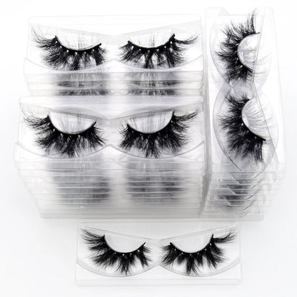 Visofree 3D Mink Eyelashes – 30/40/100 Pairs Handmade Full Strip Lashes with Tray, Cruelty-Free False Lashes for Makeup