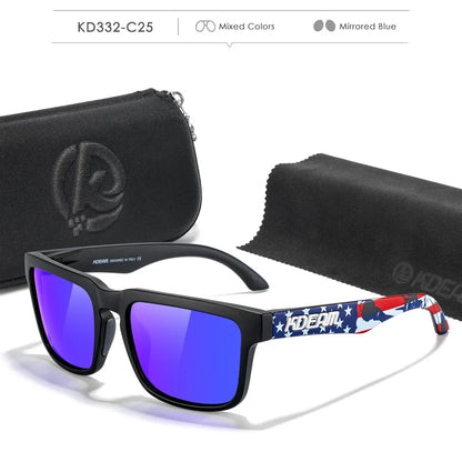 KDEAM Polarized Sunglasses for Men & Women – UV Protection for Fishing, Driving & Hiking with Zipper Case