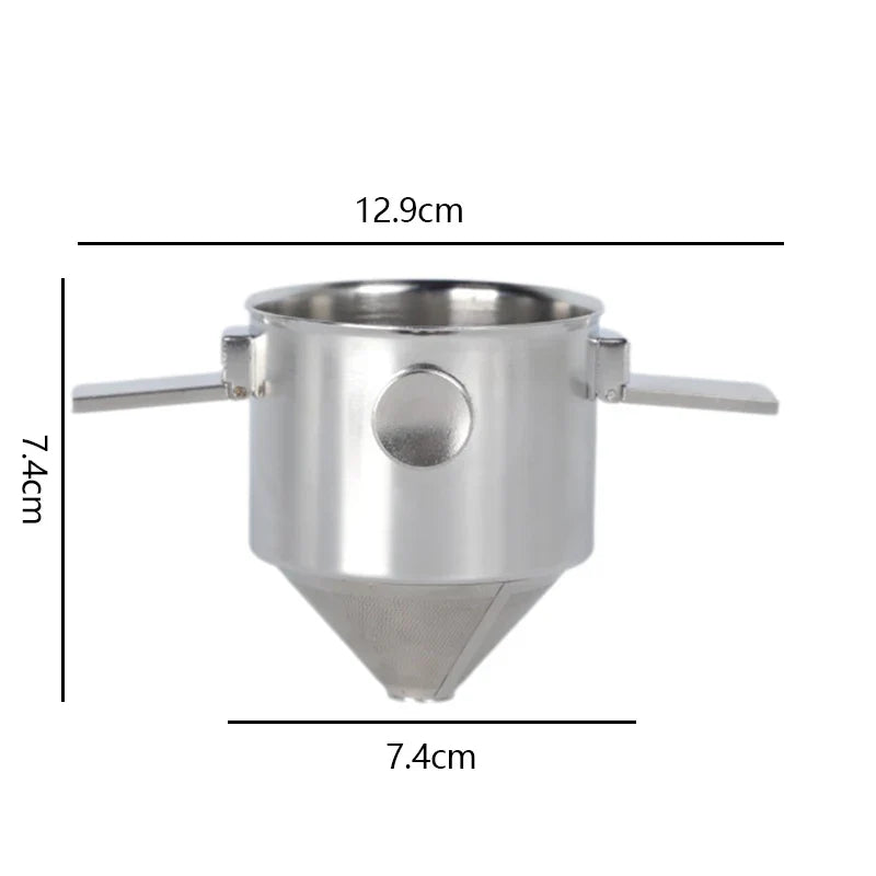 304 Stainless Steel Hanging Ear Coffee Filter Cup - Portable Hand Flush Filter with Filter Paper, Filter-free Funnel Coffee Utensils
