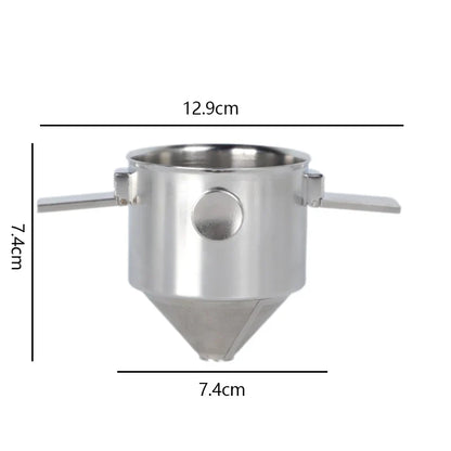 304 Stainless Steel Hanging Ear Coffee Filter Cup - Portable Hand Flush Filter with Filter Paper, Filter-free Funnel Coffee Utensils