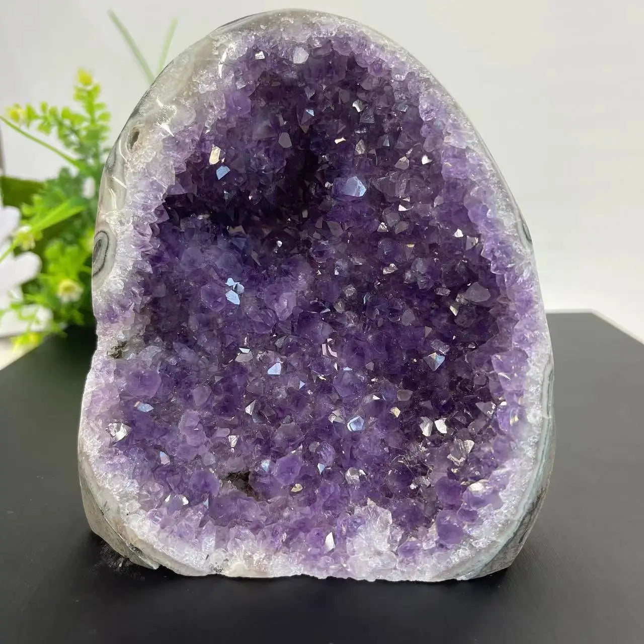 Natural Amethyst Crystal Cluster — Raw Quartz Geode from Uruguay for Home Décor, Spiritual Healing & Reiki