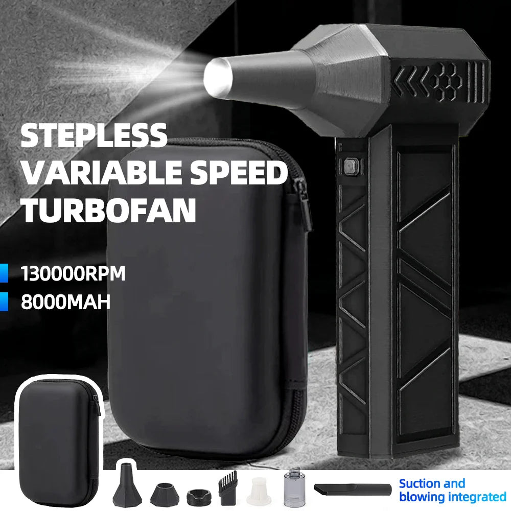 Jet Dry Mini Blower 2024 Upgraded Model – 2 in 1 Powerful Handheld Vacuum Cleaner & Violent Fan Jet Blower, Portable Mini Design