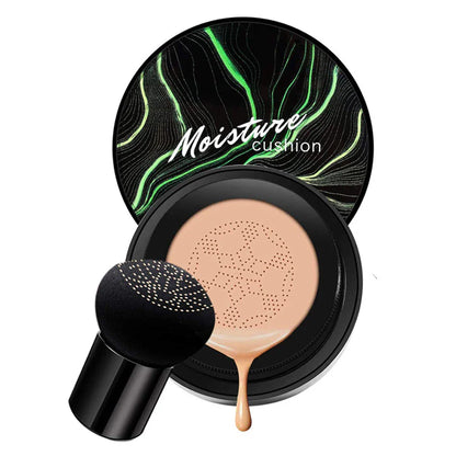 Mushroom Head Air Cushion CC Cream – Natural Moisturizing Foundation & Concealer for Oil-Control & Whitening – BB Cream Makeup Cosmetics