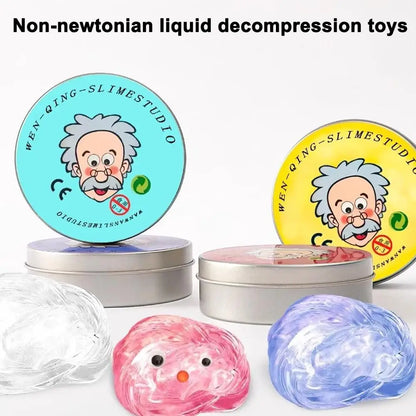 Colorful Non-Newtonian Liquid Stress Relief Toy – Transparent Elastic Decompression Modeling Compound, Non-Toxic Creative Craft Sensory Toy