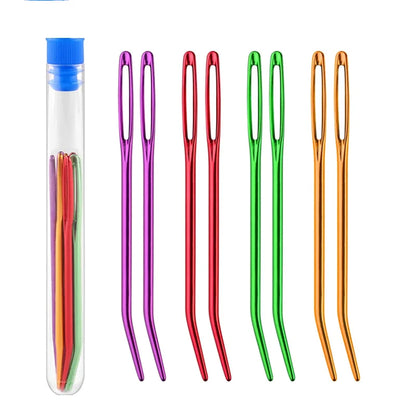 Knitting Yarn Needle Set – Bent Tip Tapestry Needles, Large Eye Blunt Needles for Hand Sewing, Knitting & Crochet