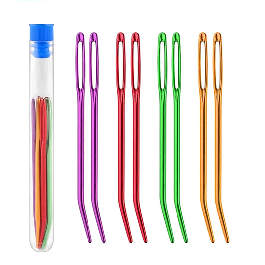 Knitting Yarn Needle Set – Bent Tip Tapestry Needles, Large Eye Blunt Needles for Hand Sewing, Knitting & Crochet