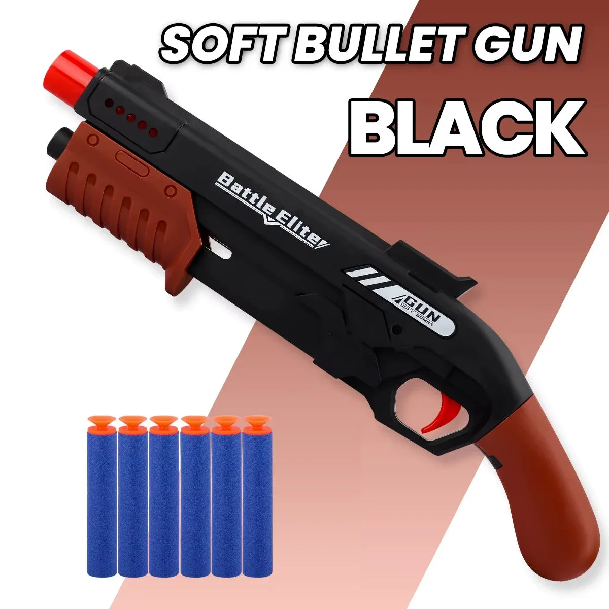 Soft Bullet Blaster Toy Gun - Durable Outdoor Foam Dart Launcher for Boys & Girls, Halloween & Christmas Gifts