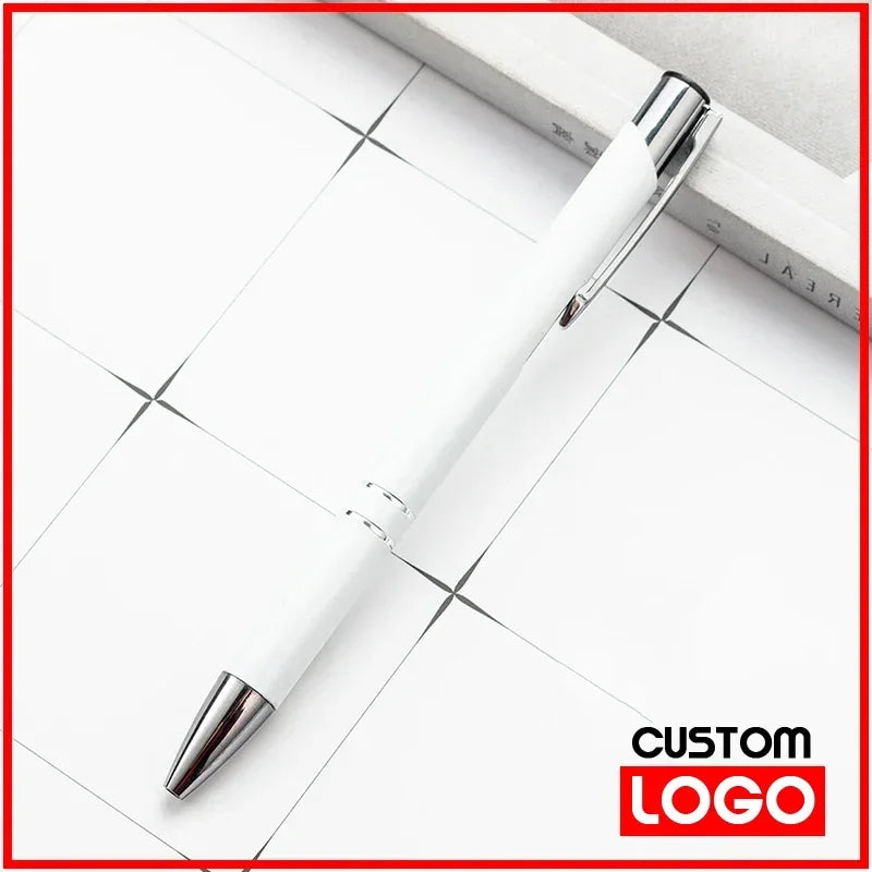 50PCS Custom Metal Ballpoint Pens — Personalized Engraved Logo Advertising Pen, Ideal Gift and Promotional Item