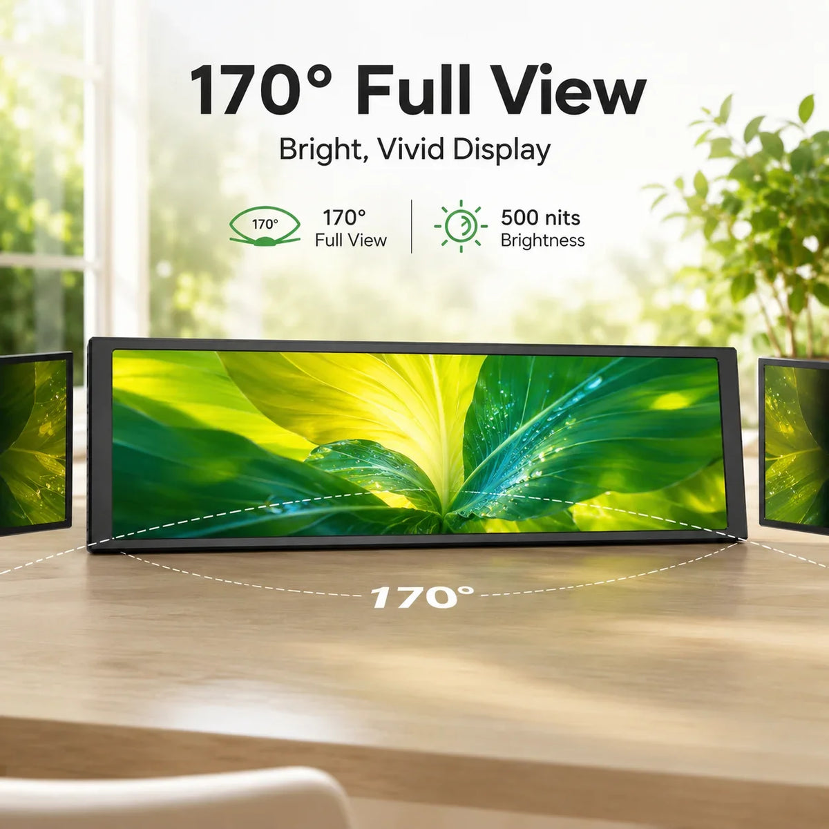 LESOWN Stretched Bar LCD Monitor - 11.3/8.8/7.9 Inch Secondary Display for PC Case, CPU, GPU & AIDA64 DIY Monitoring
