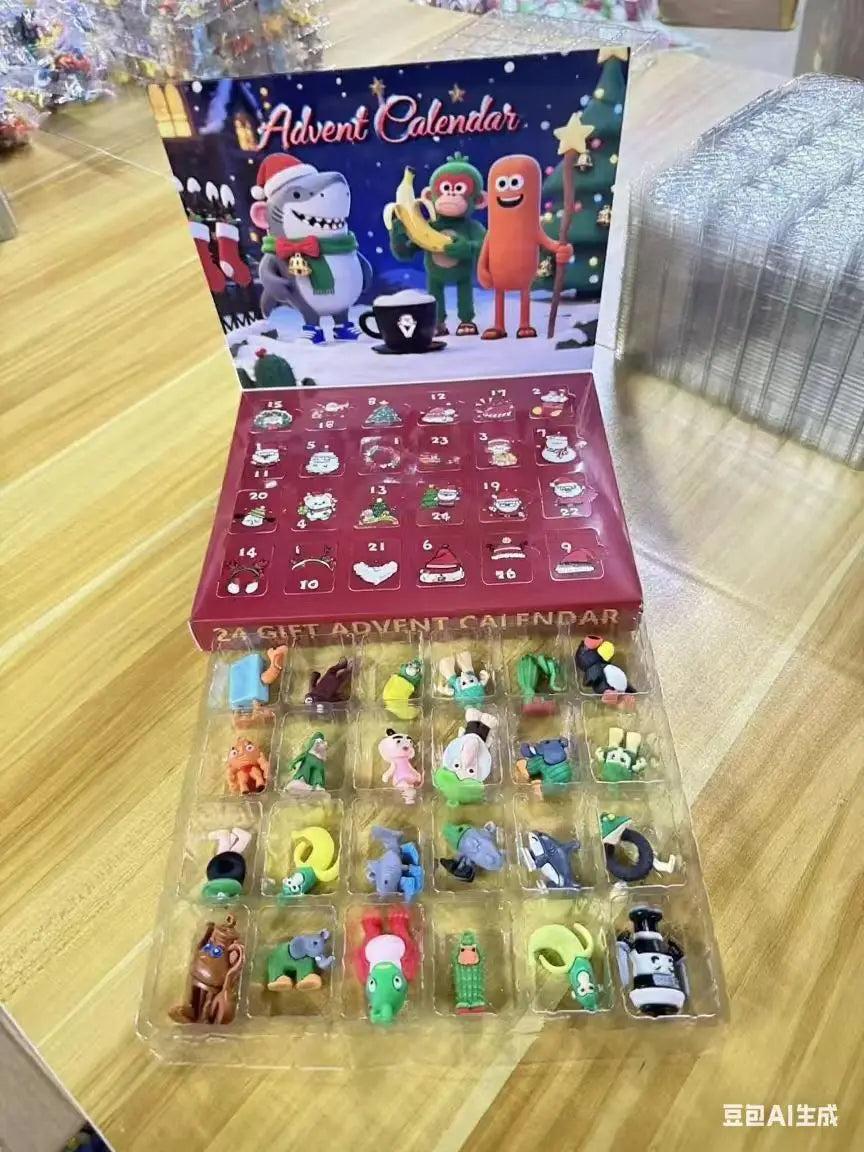 Italian Brainrot Christmas Advent Calendar – Exclusive 24-Piece TungTung Sahur Figure Countdown Gift