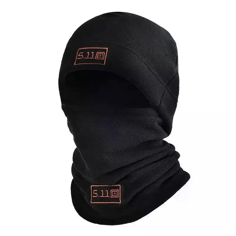 Tactical Fleece Hat & Scarf Set — Thermal Winter Balaclava Face Mask Neck Protector for Sports & Cycling