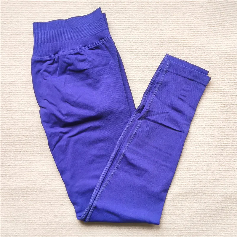 Seamless High Impact Yoga Leggings – Butt Lifting Tummy Control Squat-Proof Fitness Workout Tights