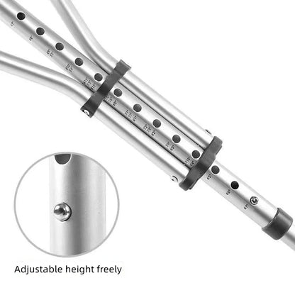 Aluminum Alloy Detachable Foldable Underarm Crutches — Armpit Walking Stick Mobility Aid for Elderly & Disabled