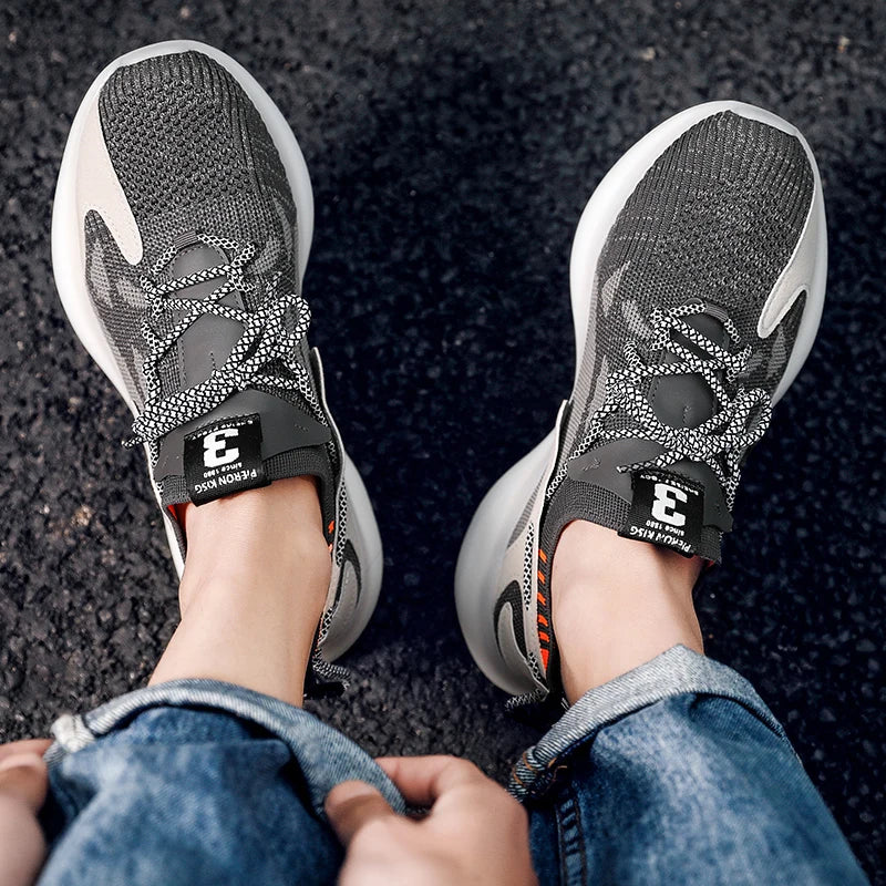 Summer Oversized Mesh Coconut Shoes - Lightweight Comfortable Sports Running Shoes for Men, Large Sizes up to 46