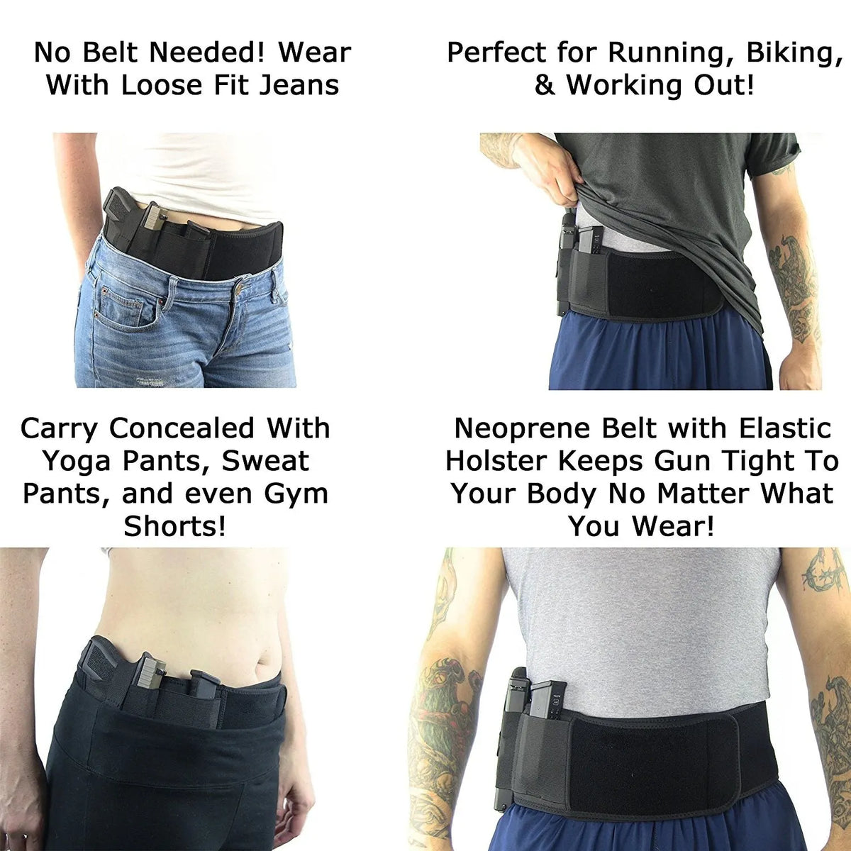 Tactical Concealed Carry Belly Holster Waist Band Belt – Portable Hidden Gun Holster for Outdoor Hunting & Self Defense