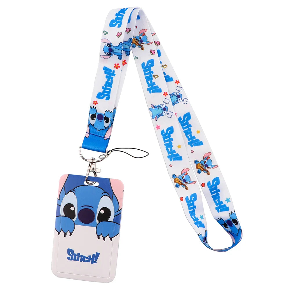 Stitch Cute Cartoon Lanyard – Keychain, ID & Credit Card Holder, Mobile Phone Charm Neck Strap Gift