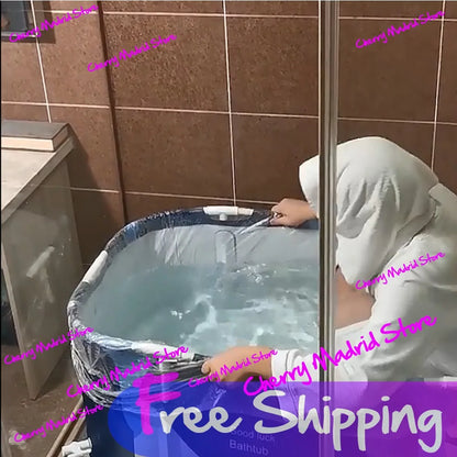 Foldable Portable Bath Tub - Ice & Hot Tub for Baby, Pet Bath, Sweat Steaming, Foot Spa, Outdoor Camping & Vehicle-Mounted