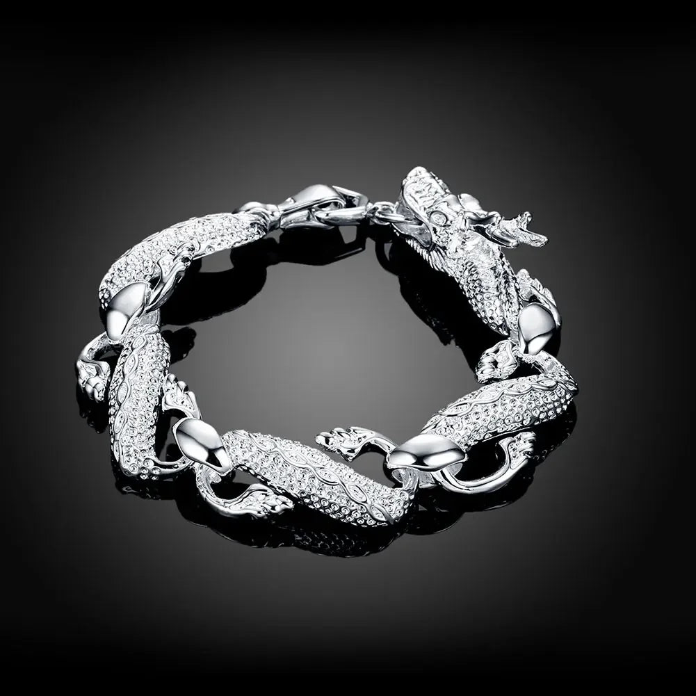 Fine 925 Sterling Silver Chain Bracelet – Solid Charm Jewelry for Women & Men, Party, Wedding & Fashion Gift
