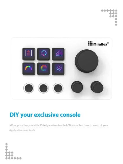 Mirabox N3 Streamdeck Keypad – Custom Macro Mini Keyboard with Screen & Knob Visual Desktop Console