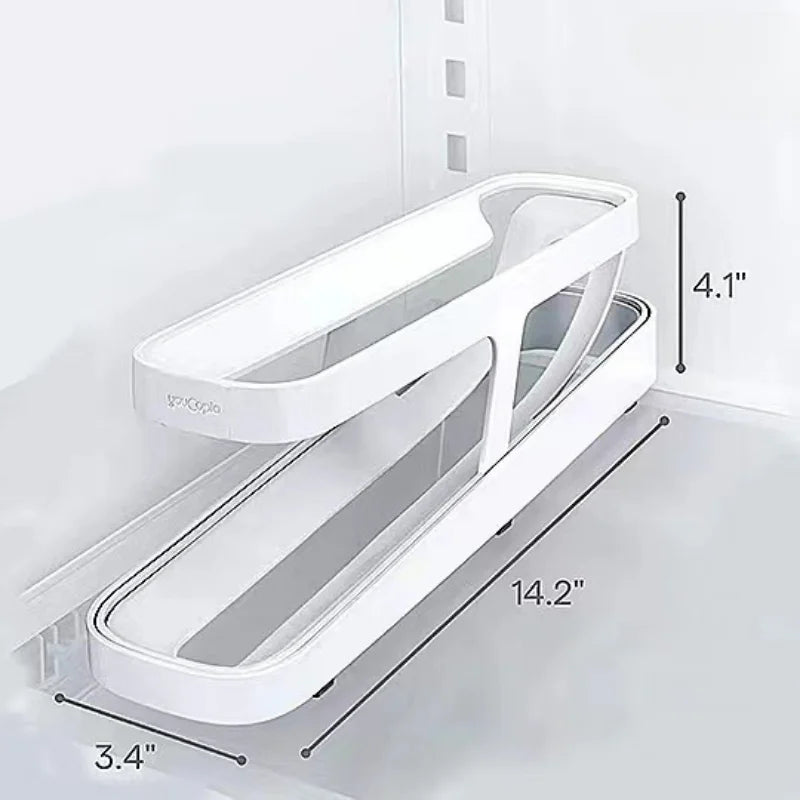 New Refrigerator Egg Rolling Storage Rack - Rolldown Egg Dispenser Holder, Refrigerator Storage Box