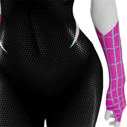 Spider-Man: Across the Spider-Verse Gwen Stacy Cosplay – Superhero Spandex Zentai Bodysuit for Halloween & Costume Parties