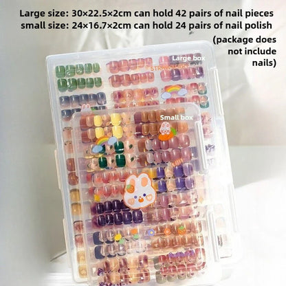 Transparent Nail Display Storage Book - Dustproof Nail Art Plate Organizer & Color Card Holder for Manicure Supplies