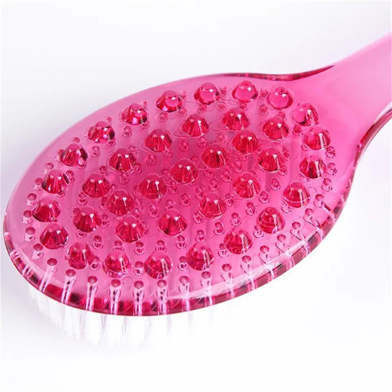 Long Handle Bath Brush - Soft Hair Back Scrubber Shower Brush for Body Cleaning, Massage & Spa Care