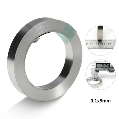 10m Roll 18650 Li-ion Battery Nickel-Plated Strip – 0.1-0.2mm Spot Welder Connector Steel Belt