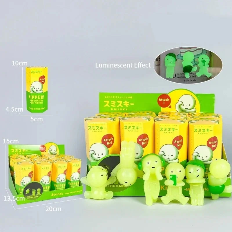 Noctilucent Green Mystery Doll Figures - Blind Box Surprise Collectible Desktop Decoration Toy