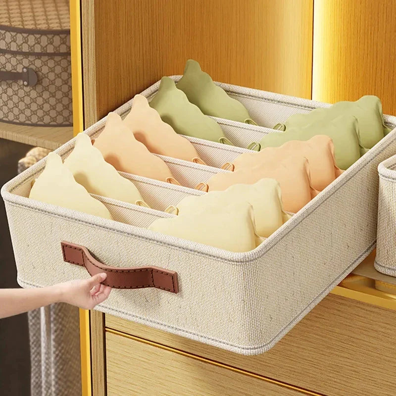 Underwear & Sock Storage Box – Cabinet Drawer Organizer with Dividers for Clothes, Ties & Wardrobe