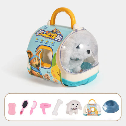 Electronic Walking Pet Dog Toy - Interactive Plush Puppy, Vibrating Automatic Moving Toy for Kids & Babies