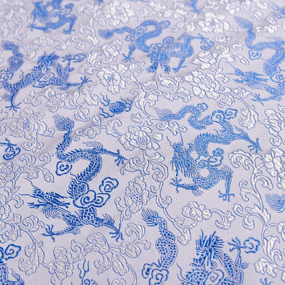 0.5/1/2m Brocade Satin Fabric — Dragon Pattern Material for Sewing, DIY Crafts, Gift Boxes & Patchwork